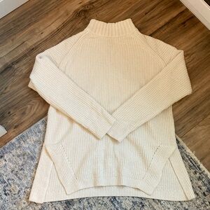 #5. a new day - Women's Cream Turtleneck Knit Sweater
